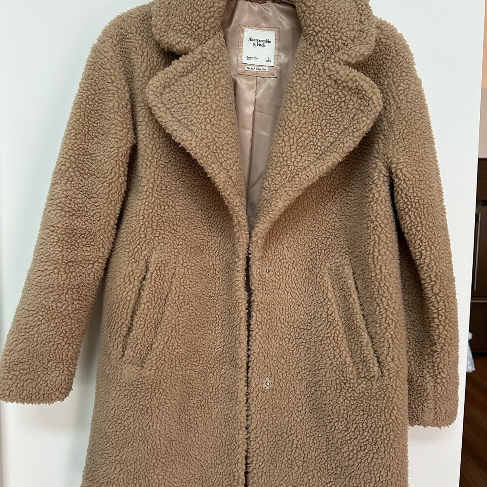 Abercrombie & Fitch Camel Teddy Coat